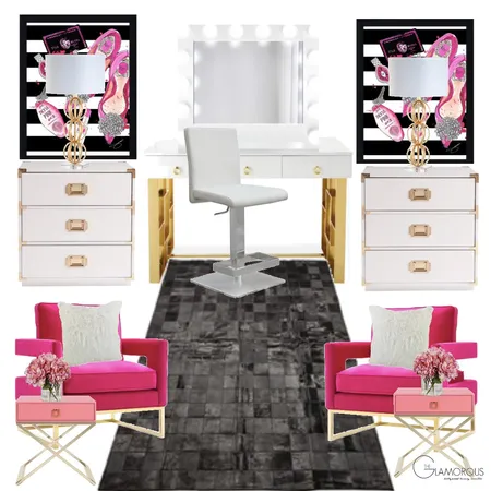 Girly Glam Room Interior Design Mood Board by theglam on Style Sourcebook
