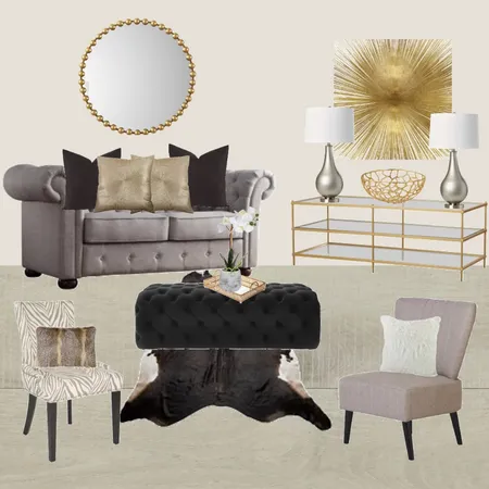 Stylish Living Room Interior Design Mood Board by theglam on Style Sourcebook