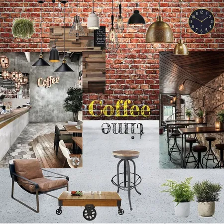 Industrial Coffee Shop Interior Design Mood Board by gsagoo on Style Sourcebook