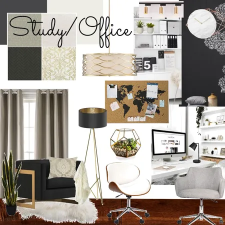 Study/Office Interior Design Mood Board by IrisMiguel on Style Sourcebook