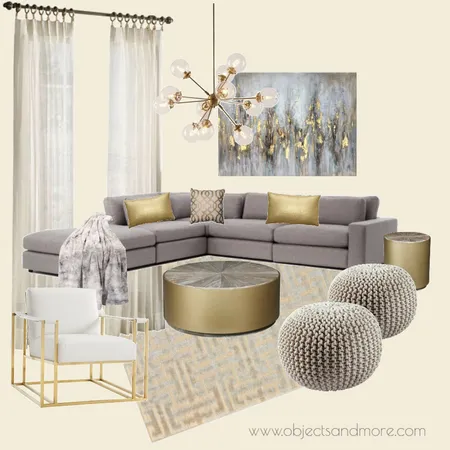grey and gold living room Interior Design Mood Board by Sahar Ghazale on Style Sourcebook