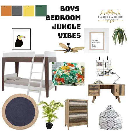 Boys Bedroom Interior Design Mood Board by La Bella Rube Interior Styling on Style Sourcebook