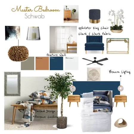 Schwab master bedroom Interior Design Mood Board by staceyloveland on Style Sourcebook