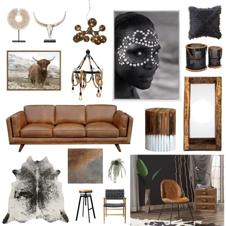 Living Area Rustic/Masculine Interior Design Mood Board by CourtneyDedekind on Style Sourcebook