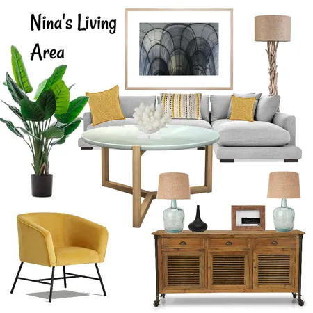Nina's Living Area Interior Design Mood Board by anncoballes on Style Sourcebook