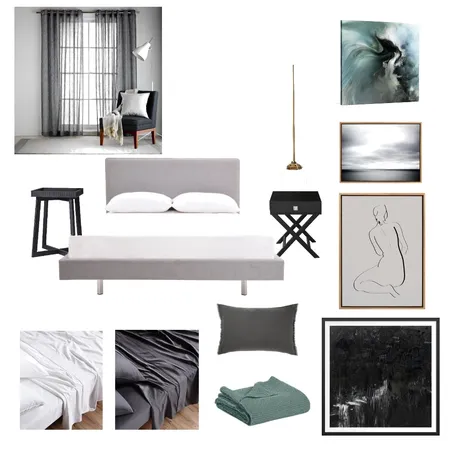 Moody Master Bedroom Interior Design Mood Board by NatashaS95 on Style Sourcebook