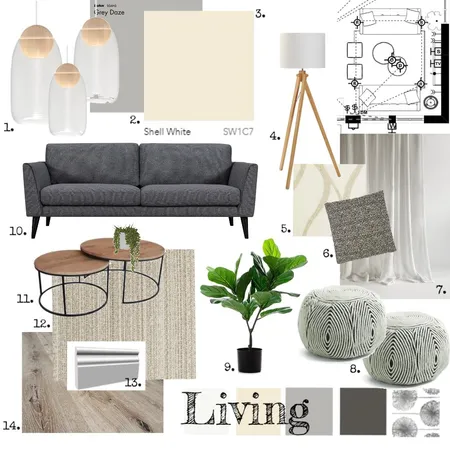 Living Room Interior Design Mood Board by Kailey van den Oever on Style Sourcebook