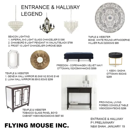 ENTRANCE/HALLWAY LEGEND Interior Design Mood Board by Flyingmouse inc on Style Sourcebook