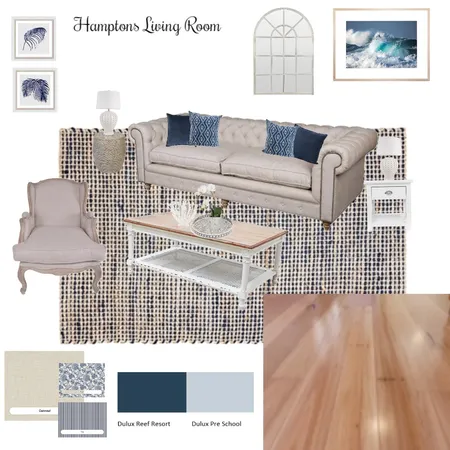 Hamptons Living Room Interior Design Mood Board by Jennifer Wolff on Style Sourcebook