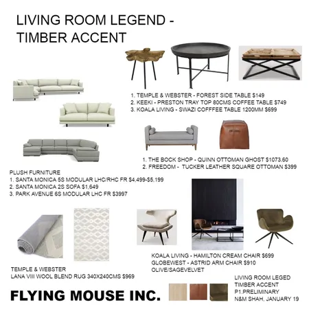 LIVING ROOM LEGEND - TIMBER Interior Design Mood Board by Flyingmouse inc on Style Sourcebook
