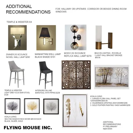 Additional Fittings &amp; Artwork Interior Design Mood Board by Flyingmouse inc on Style Sourcebook