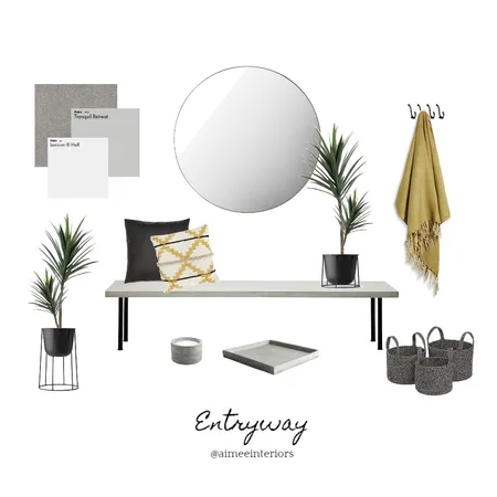 Entryway Interior Design Mood Board by Amy Louise Interiors on Style Sourcebook