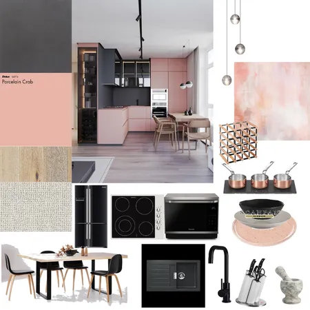 Bachelorette Eat-in Kitchen Interior Design Mood Board by Kat on Style Sourcebook