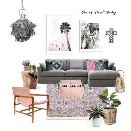 Pink Palm BOHO Interior Design Mood Board by EKT on Style Sourcebook