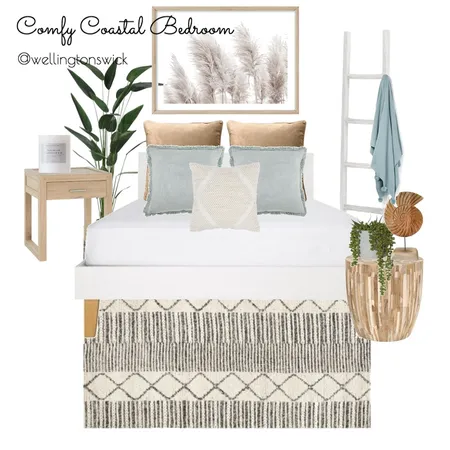Comfy Coastal Bedroom Interior Design Mood Board by JessWell on Style Sourcebook