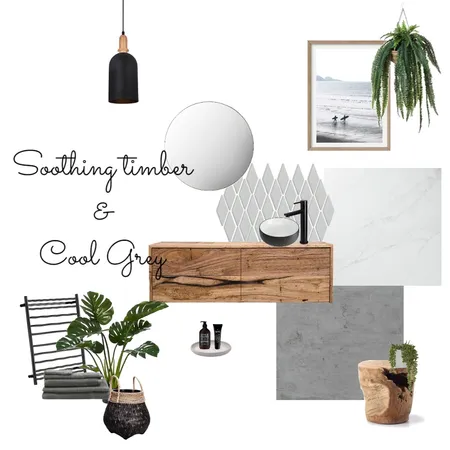 Soothing Timber &amp; Cool Grey Interior Design Mood Board by Northern Rivers Bathroom Renovations on Style Sourcebook