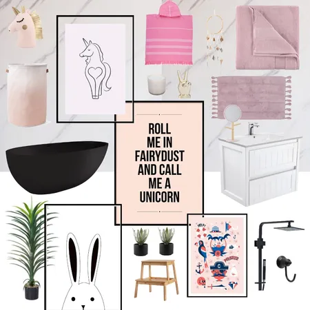 unicorn bathroom theme Interior Design Mood Board by eliselaura on Style Sourcebook
