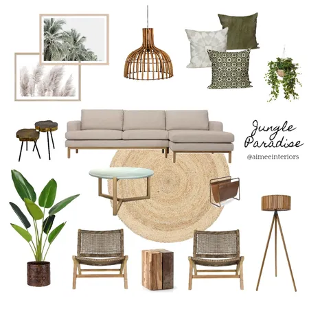 Jungle Paradise Interior Design Mood Board by Amy Louise Interiors on Style Sourcebook