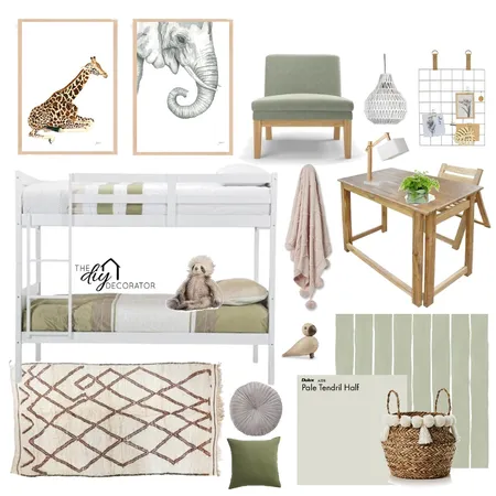 Jungle Kids Room Interior Design Mood Board by Thediydecorator on Style Sourcebook