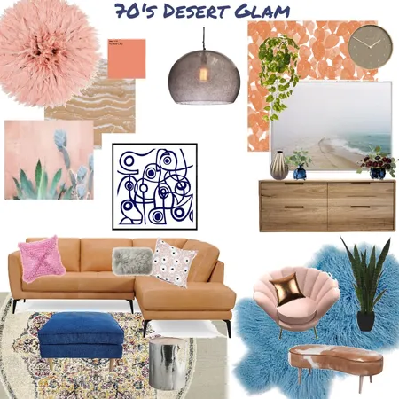 70's Desert Glam living space Interior Design Mood Board by JoannaLee on Style Sourcebook