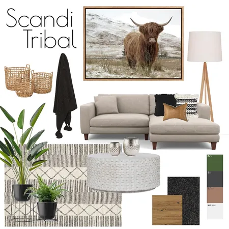 Scandi-Tribal Interior Design Mood Board by Ellens.edit on Style Sourcebook