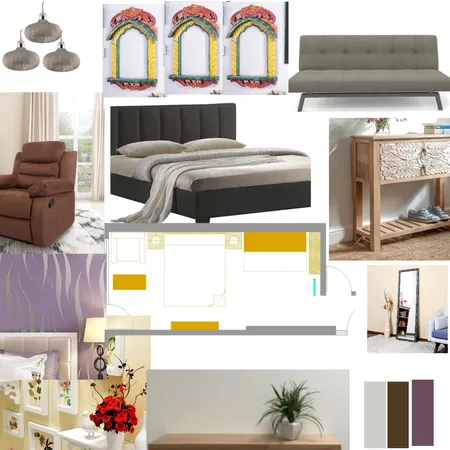 Master Bedroom Gaur City Noida Interior Design Mood Board by amrita on Style Sourcebook