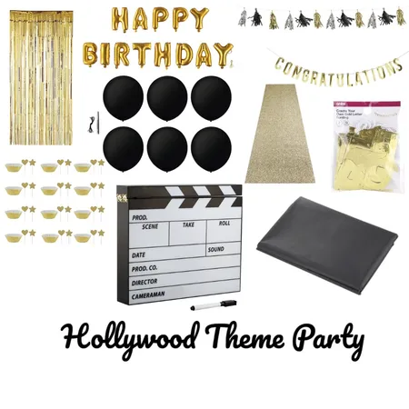 Hollywood Theme Party Interior Design Mood Board by mariah.cooke on Style Sourcebook