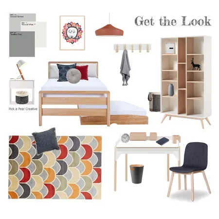 Teenage Boys Bedroom Style Interior Design Mood Board by Pick a Pear Creative on Style Sourcebook