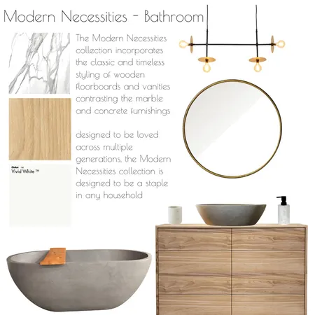 Modern Necessities - Bathroom Interior Design Mood Board by KGrosvenor on Style Sourcebook