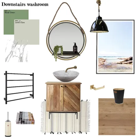 Module 9: Downstairs washroom Interior Design Mood Board by lizziemcal on Style Sourcebook