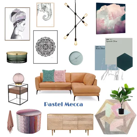 Pastel Mecca Interior Design Mood Board by Danant on Style Sourcebook