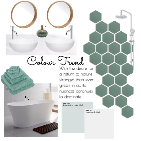Green Bathroom Interior Design Mood Board by ES Abode on Style Sourcebook