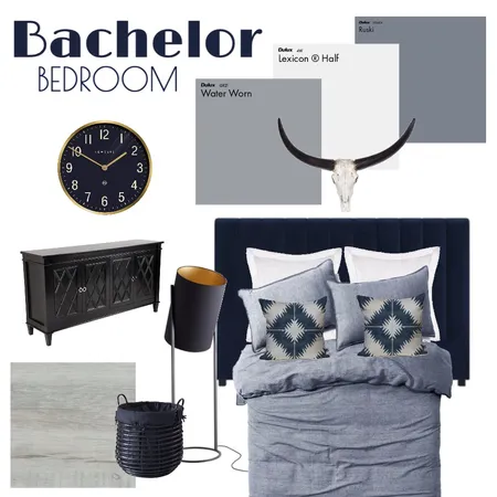BACHELOR BEDROOM Interior Design Mood Board by ES Abode on Style Sourcebook