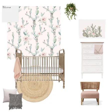 Blush Desert Rose wallpaper Interior Design Mood Board by Boho Art & Styling on Style Sourcebook