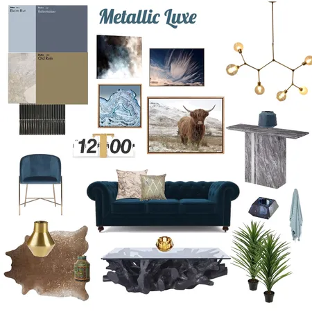 Metallic Luxe Interior Design Mood Board by Danant on Style Sourcebook
