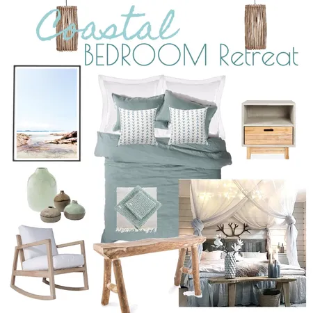 Coastal Bedroom Interior Design Mood Board by ES Abode on Style Sourcebook