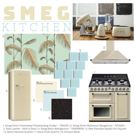 SMEG Kitchen Interior Design Mood Board by ES Abode on Style Sourcebook