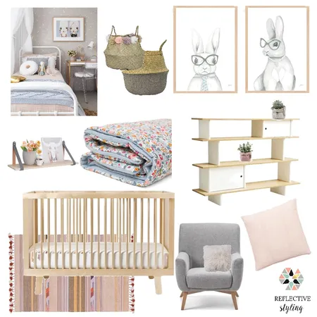 Girls Nursery Interior Design Mood Board by Reflective Styling on Style Sourcebook