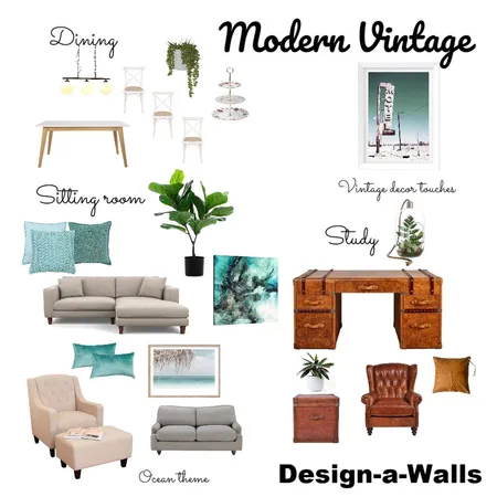 Modern Vintage Interior Design Mood Board by designawalls on Style Sourcebook