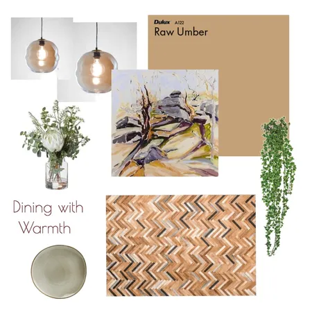 IDI Module 3 - Dining with warmth Interior Design Mood Board by Oleander & Finch Interiors on Style Sourcebook