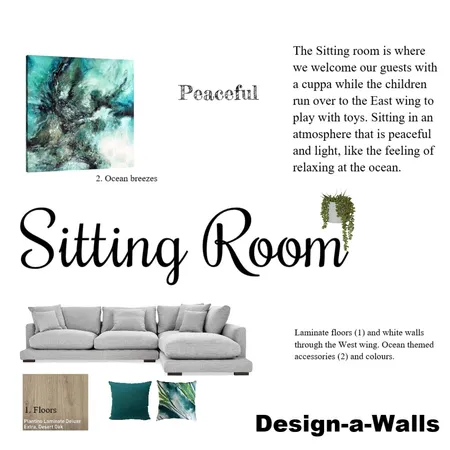 Modern Ocean Sitting room Interior Design Mood Board by designawalls on Style Sourcebook