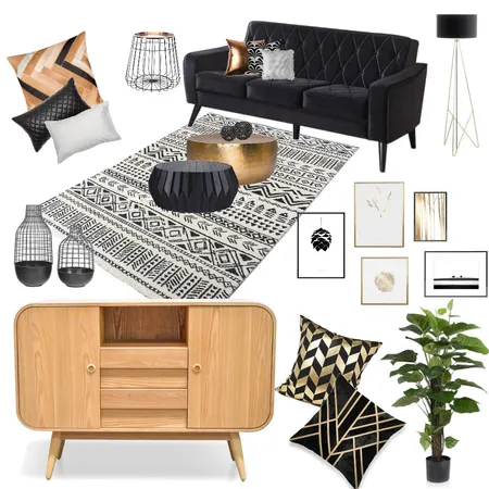 black and gold Interior Design Mood Board by iritziv1977 on Style Sourcebook