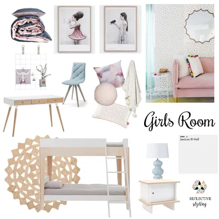 Girls Room Interior Design Mood Board by Reflective Styling on Style Sourcebook