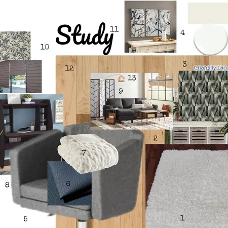 Study Design Interior Design Mood Board by glendagodard on Style Sourcebook
