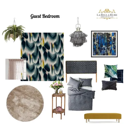 Guest bedroom Interior Design Mood Board by La Bella Rube Interior Styling on Style Sourcebook