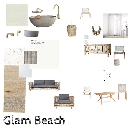 Glam Beach Interior Design Mood Board by TailoredHabitat on Style Sourcebook