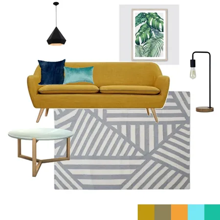 yellow-blue living Interior Design Mood Board by tell on Style Sourcebook