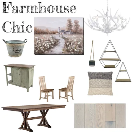 Farmhouse Chic Interior Design Mood Board by hometowntreasures on Style Sourcebook