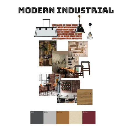 Modern Industrial Cafe Interior Design Mood Board by itsmelliza on Style Sourcebook