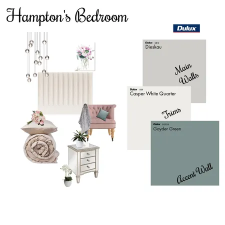 Dulux Hampton’s style bedroom Interior Design Mood Board by Dulux Colour Design Service on Style Sourcebook